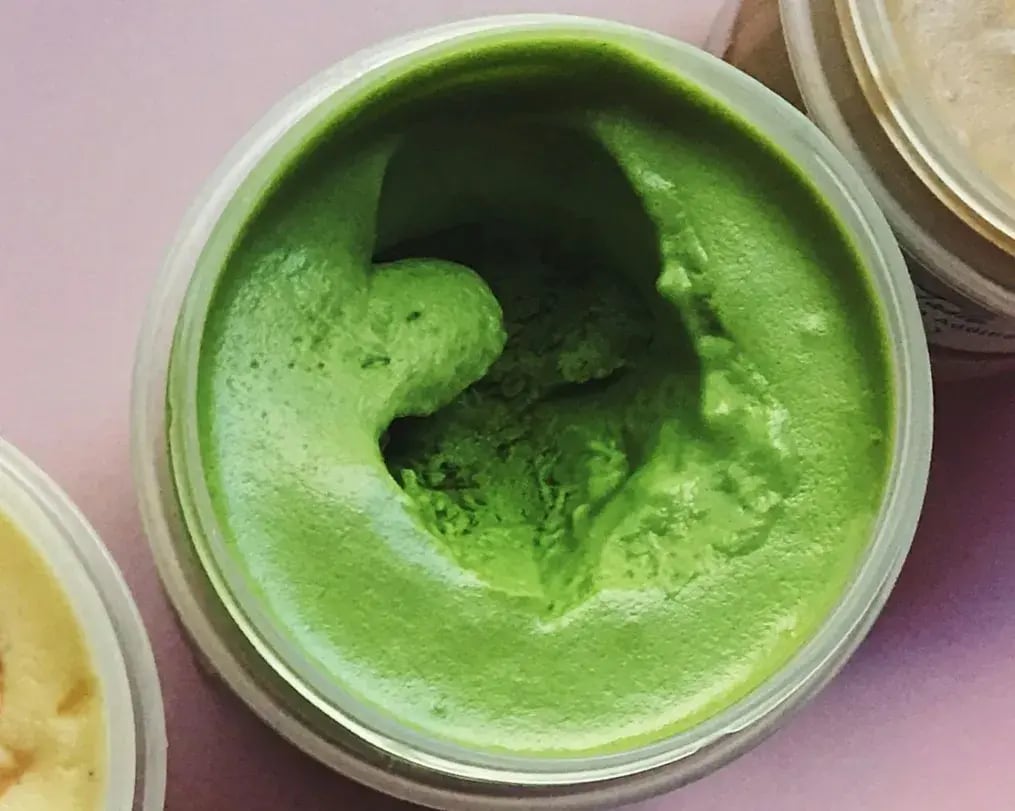 Matcha Sorbet In A Jar