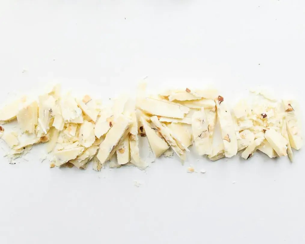 chopped white chocolate for melting