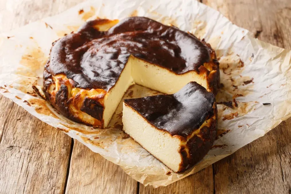 How to Add a Chocolate Twist to Basque Burnt Cheesecake - Salted Jaggery and Chocolate Cheesecake