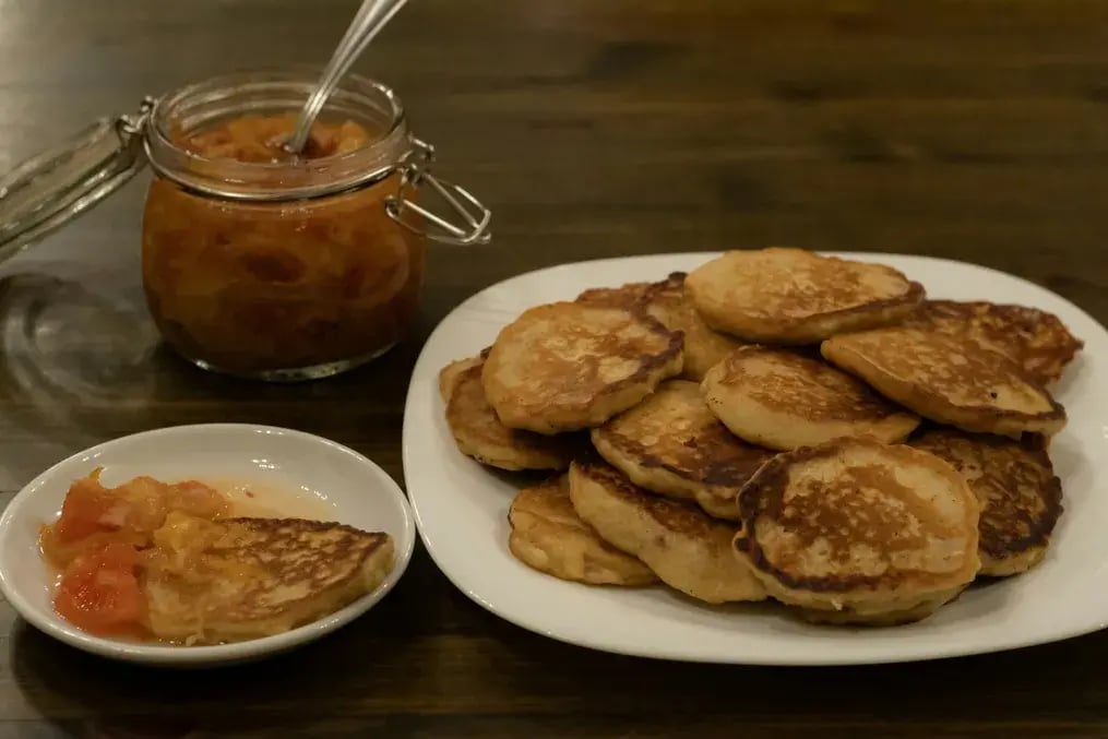 Apple Cider Crispello Pancakes