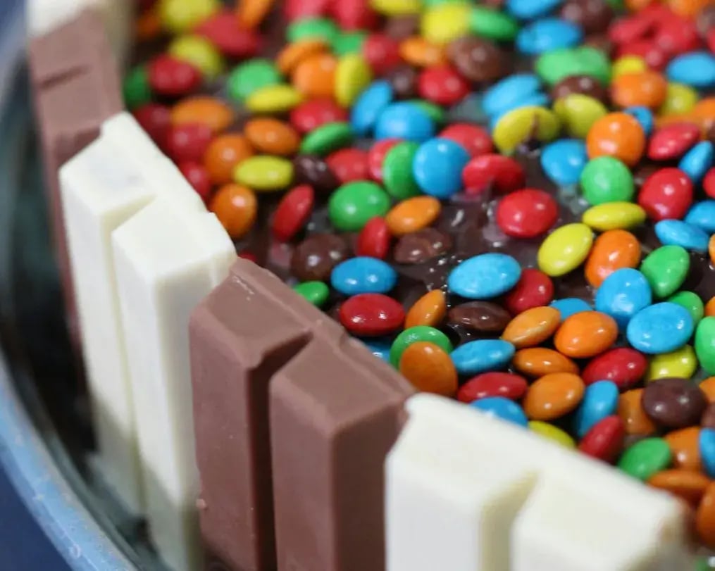 Crispello bars on dessert