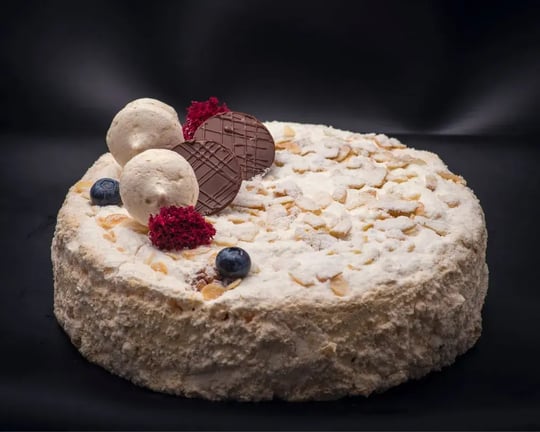 Closeup Of Almond Cake.