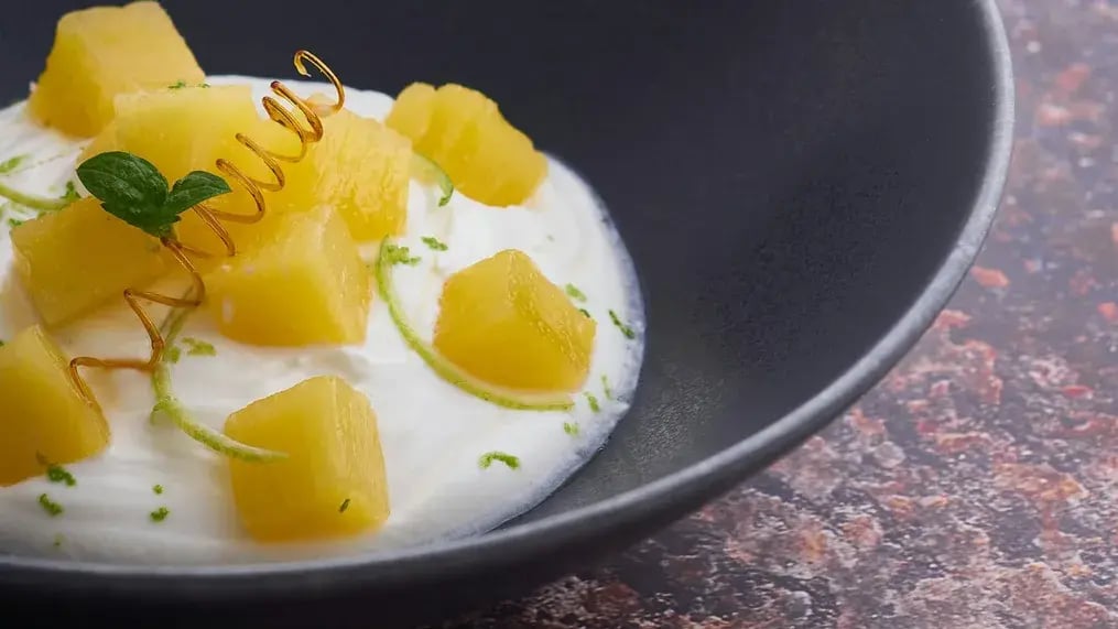 Mango Mousse with Chunks