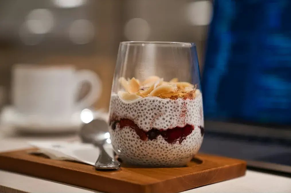 How to Enhance Your Breakfast with Dairy Milk Shavings - Overnight Chia Pudding with chocolate shavings