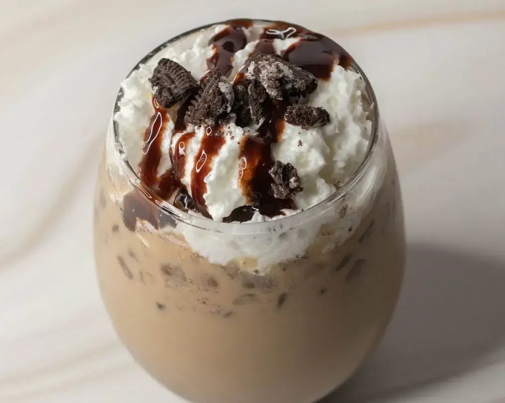 Oreo Crumbs On Whipped Cream Pudding