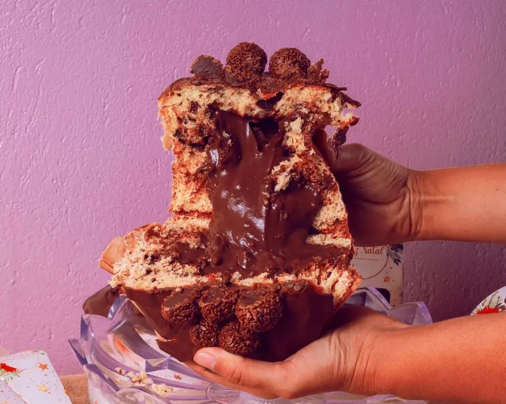 Classic Black Forest Dump Cake with Oreo Crumbs Inside View