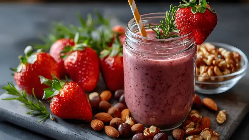 Add Ins To Make Strawberry Walnut Smoothie Wholesome