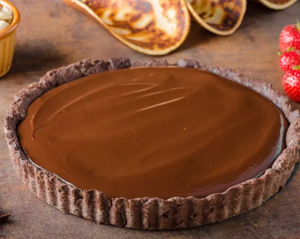 Ganache Filled Dark Chocolate Tart
