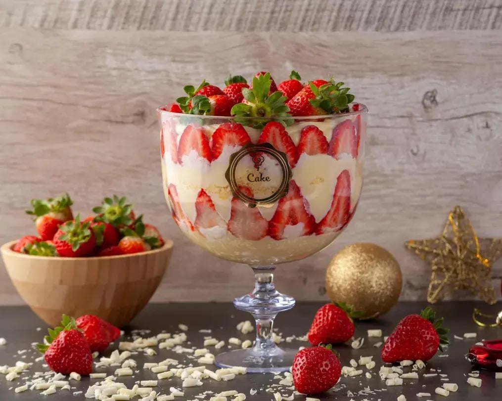Strawberry Shortcake Trifle for Mothers Day Decorative