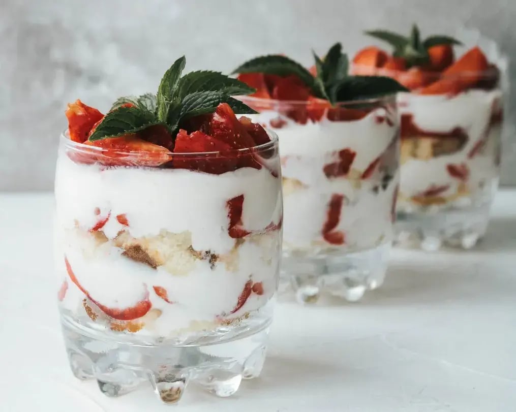 Strawberry Shortcake Trifle Individual Portions