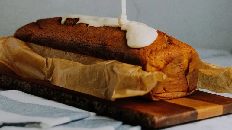 How to Make Moist Pumpkin Bread with Cream Cheese Frosting and Silk Drizzle