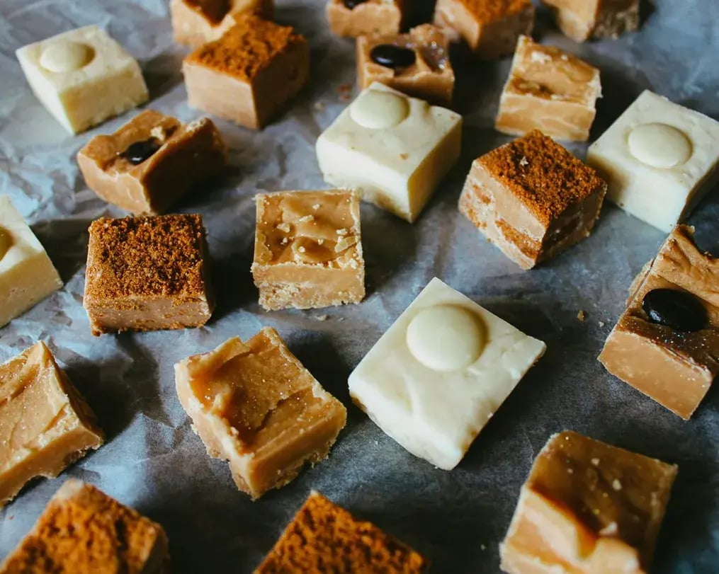 Assortment Of Different Flavors Of Oreo Walnut Fudge