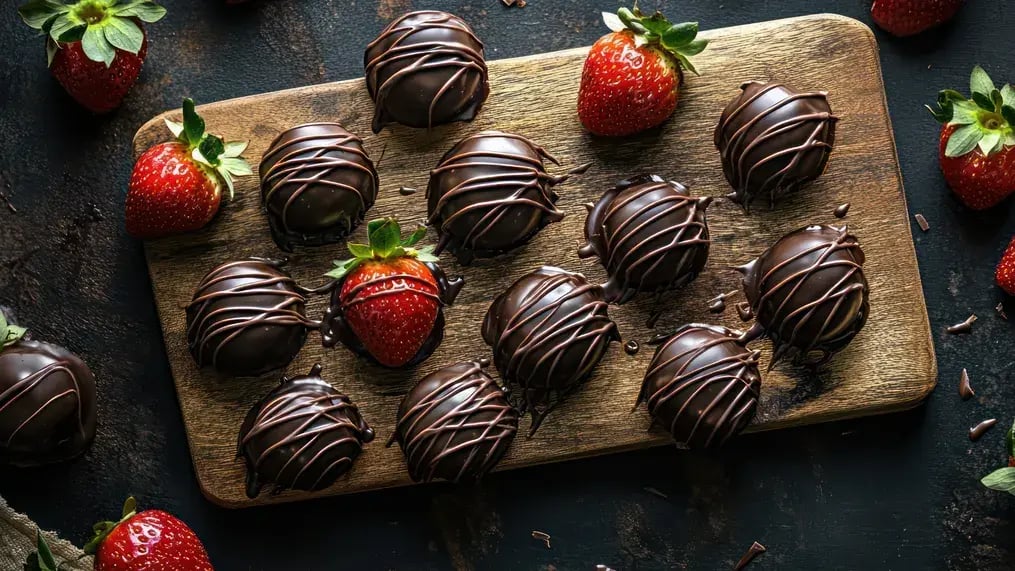 A Simple Recipe For Dark Chocolate Dipped Strawberries With Pistachios