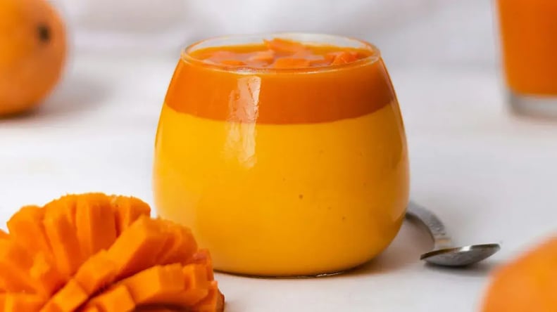 How to Make Smooth Mango Mousse with Crunchy Almond Flakes