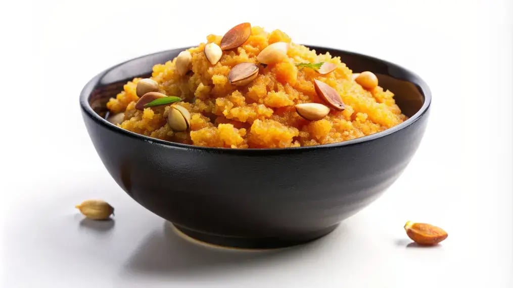 How To Prevent Almonds From Overpowering Silk Chocolate Flavor In Halwa - Use Soaked & Peeled Almonds
