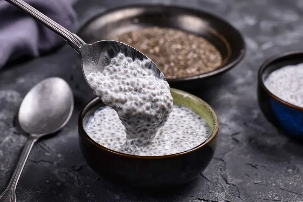 soaked chia seeds
