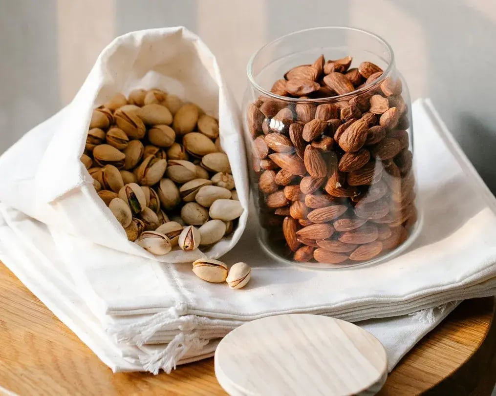 Almond Jar On A Table