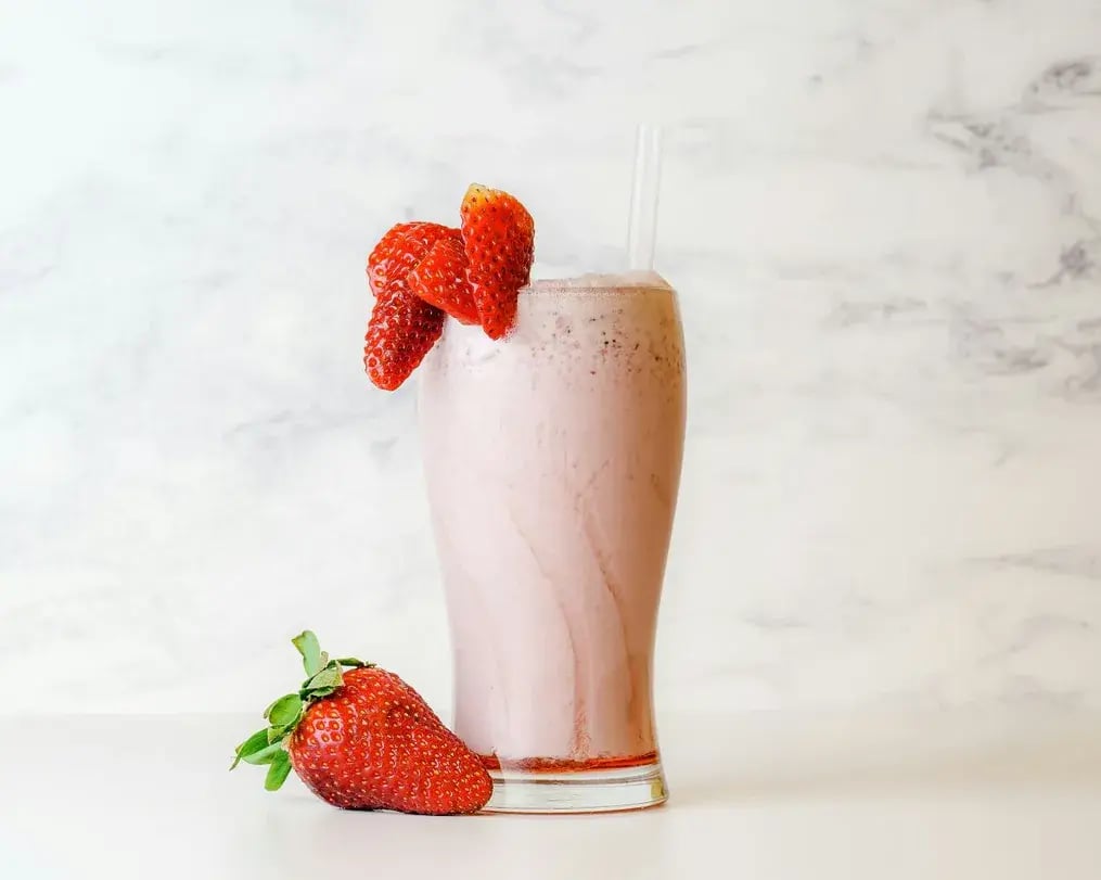 Watermelon And Strawberry Ice Cream Shake.