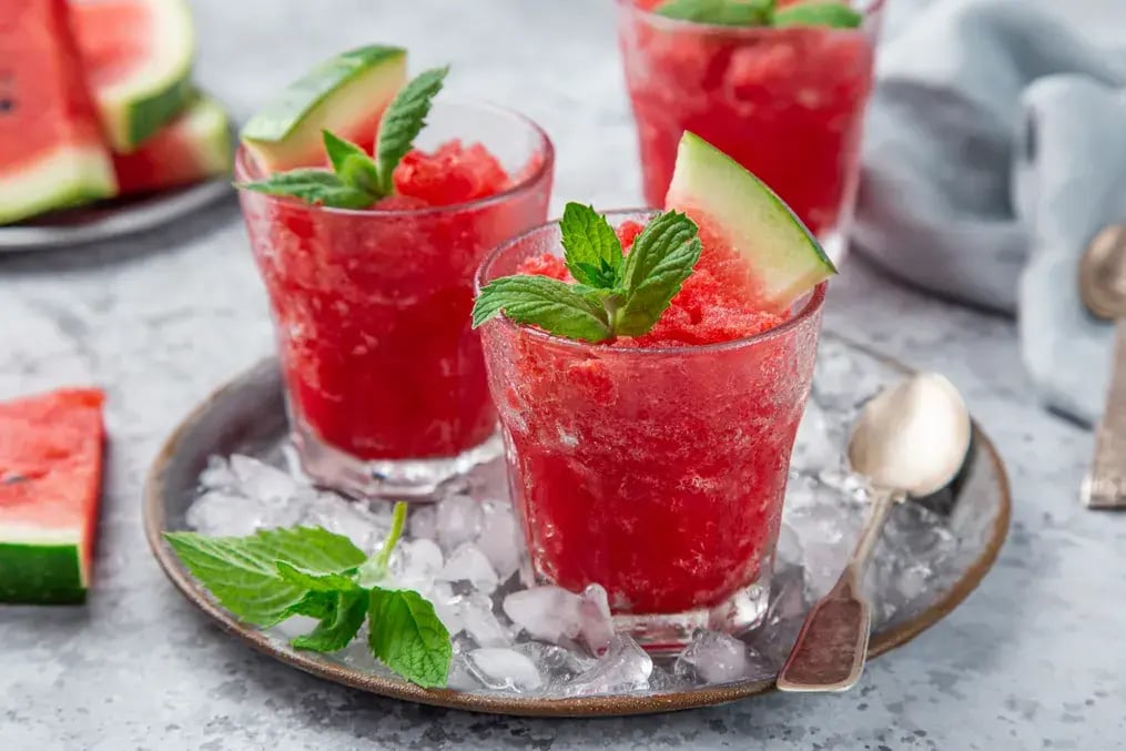 Iftar Specials: Creative Takes on Falooda &amp; Other Cooling Desserts - Watermelon &amp; Mint Granita