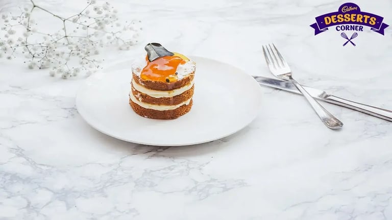 Feature Image - Layered Rum Cake With Honey Drizzle On Top