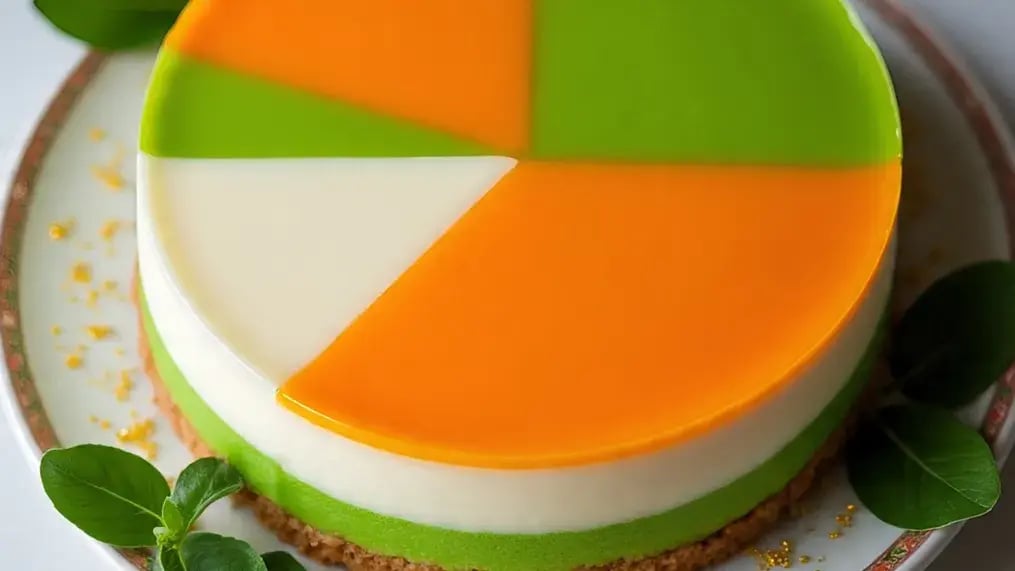 No Bake Tricolor Cheesecake