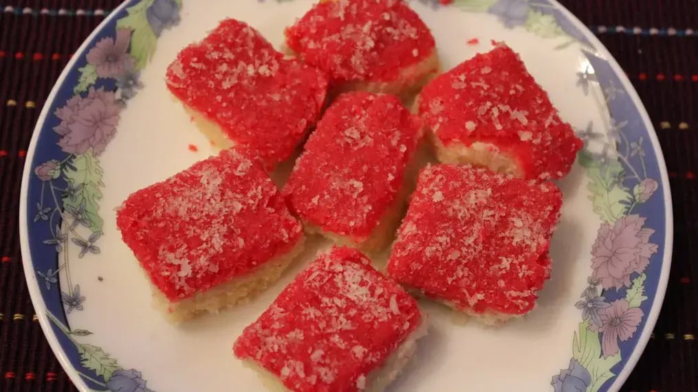 Coconut And Rose Barfi