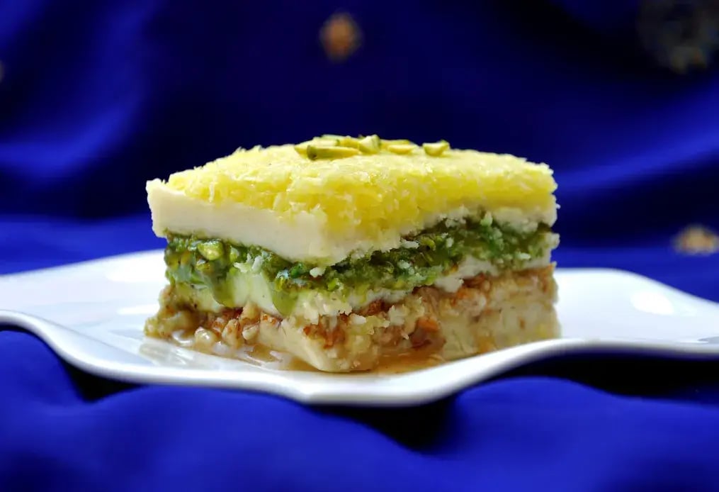 Pistachio Barfi Cheesecake