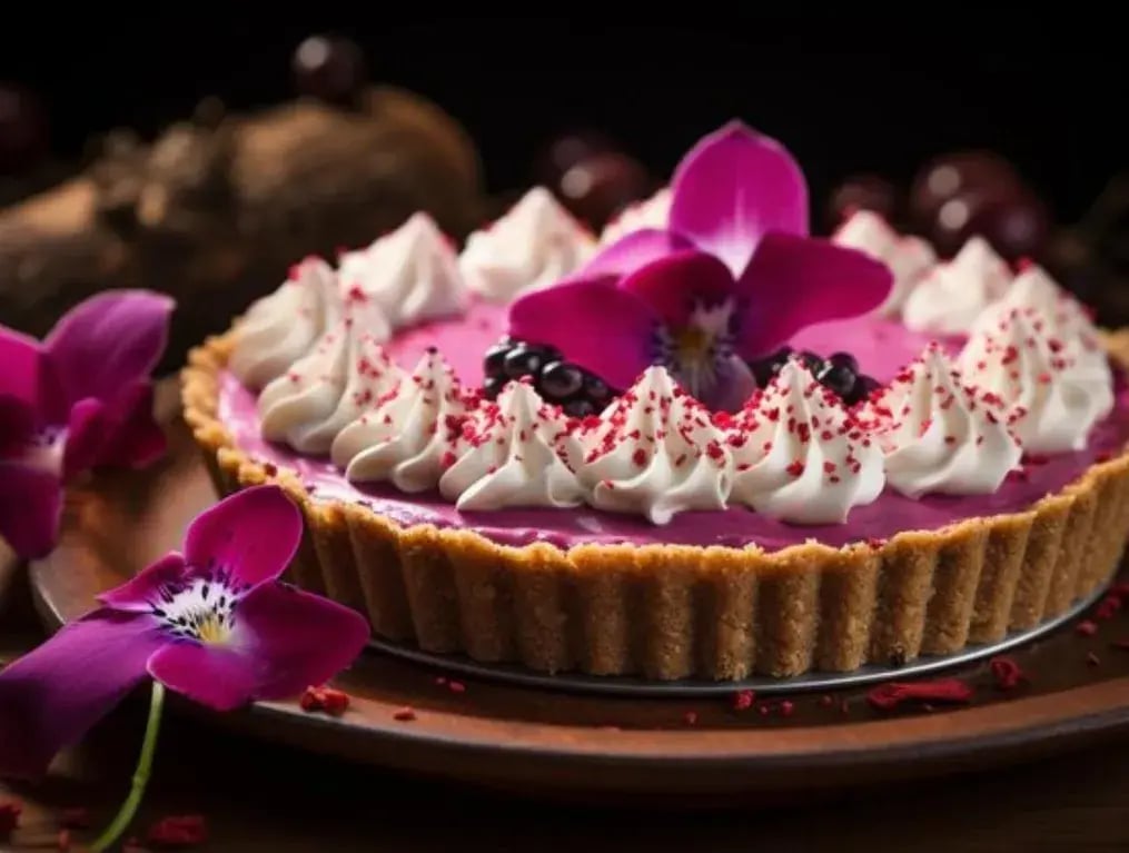 Rose and pistachio halwa tarts