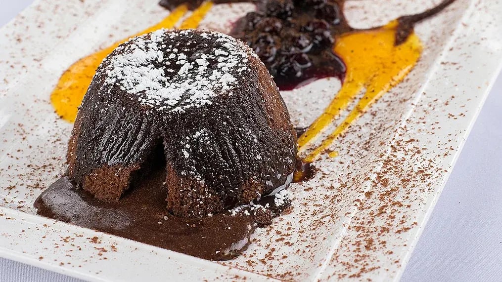 Vegan molten chocolate cake
