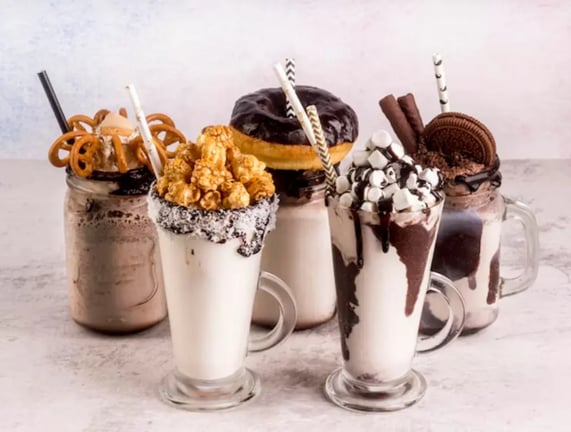 Indulgent Chocolate Hazelnut Milkshake with Ice Cream