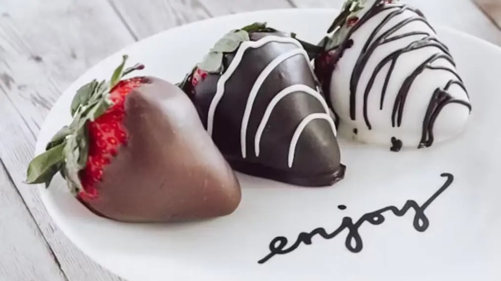 Before Strawberries Covered In Chocolate