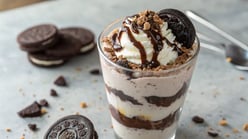 Layered Custard with Raisins and Oreo Crumbs Recipe