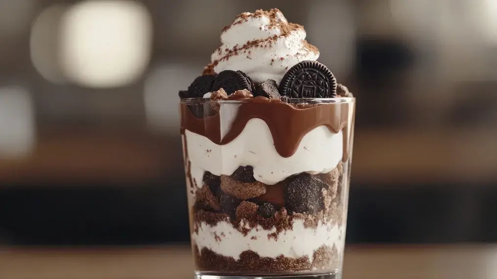 Recipe For Custard With Raisins And Oreo Crumbs