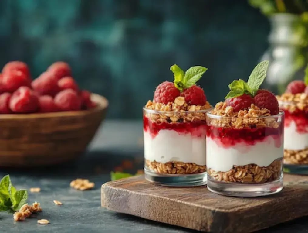 How To Make A Layered Raspberry Parfaits