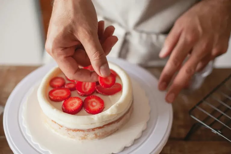 Learn to make this classic French strawberry cake recipe at home - Strawberry Cake - 3