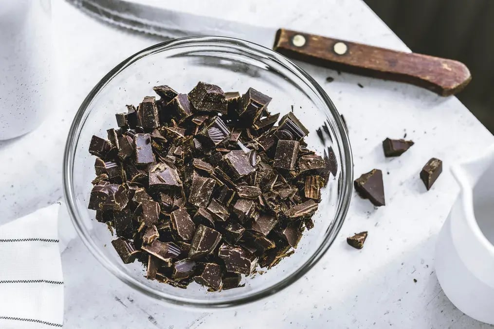 chopped chocolate