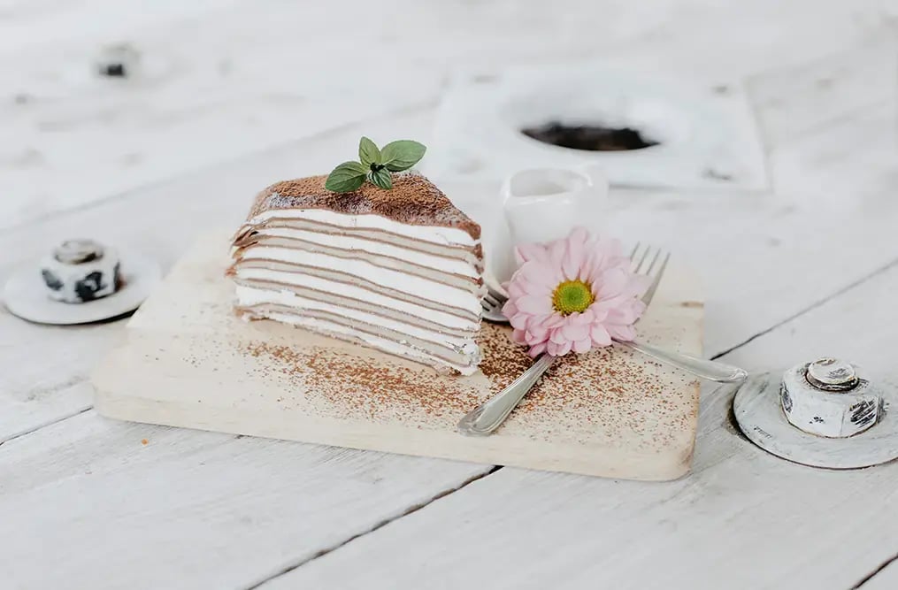 Make this Stunning Crepe Cake Recipe by Layering Crepes With Cream - Layered Crepe Cake 3