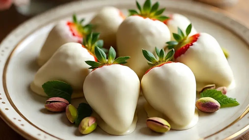 White Chocolate Pistachio Strawberries A 5 Minute Gourmet Treat