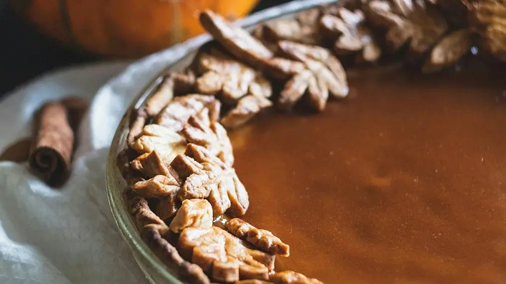 Chocolate Swirled Pumpkin Pie