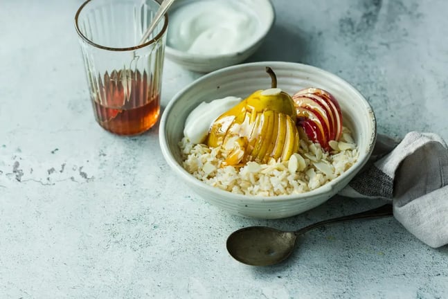 Maple Rice Pudding with Pears: A Cozy Fall Dessert