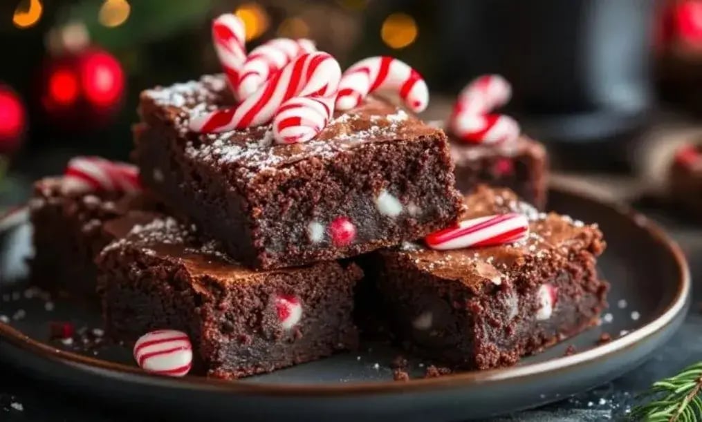Mini Candy Cane Desserts: Creative, Bite-Sized Delights for Your Party - Candy Cane Brownie Bites