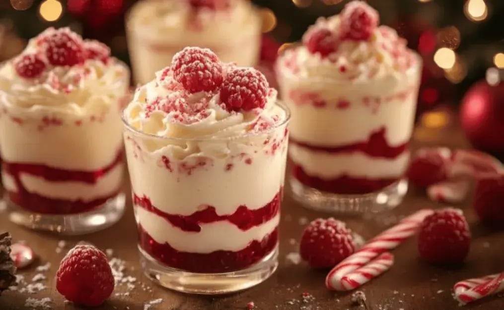Mini Candy Cane Desserts: Creative, Bite-Sized Delights for Your Party - Candy Cane Mousse Cups