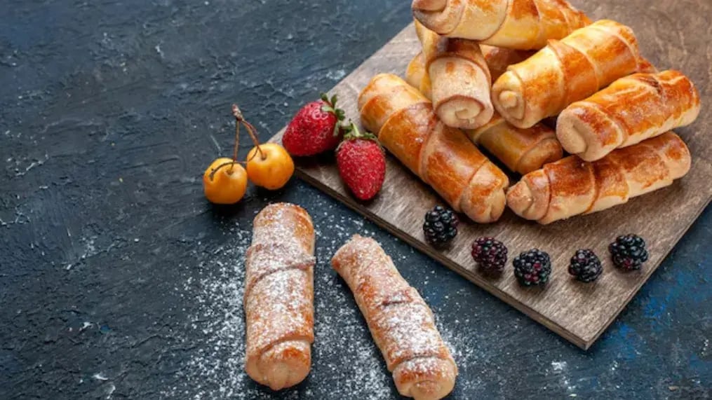 Pistachio and Rose Water Puff Pastry Swirls