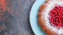 Mixed Berry Cake with oranges and pomegranate
