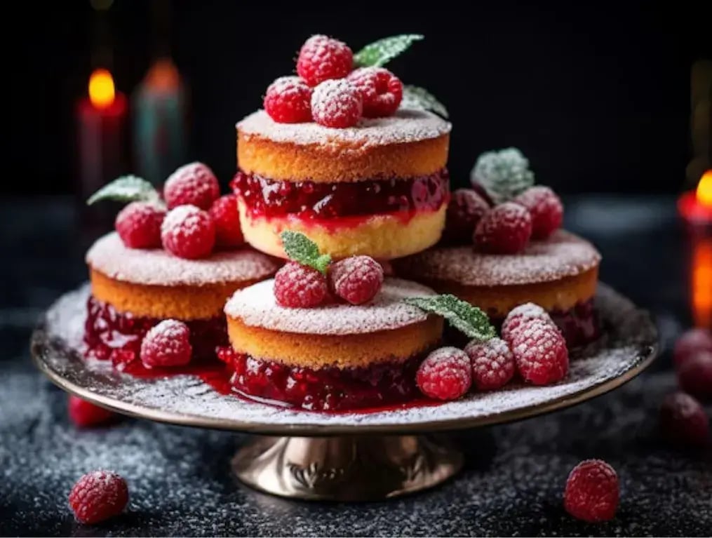 Dust with Icing Sugar and Garnish with Mint