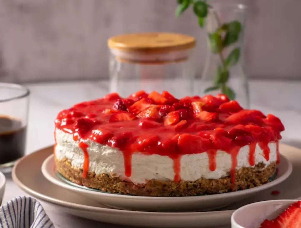 Strawberry No-Bake Cream Cheese Pie