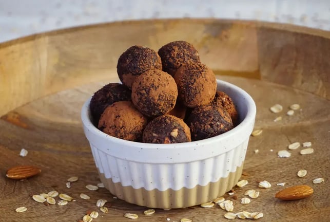 Dark Chocolate Coconut Truffles With Almonds