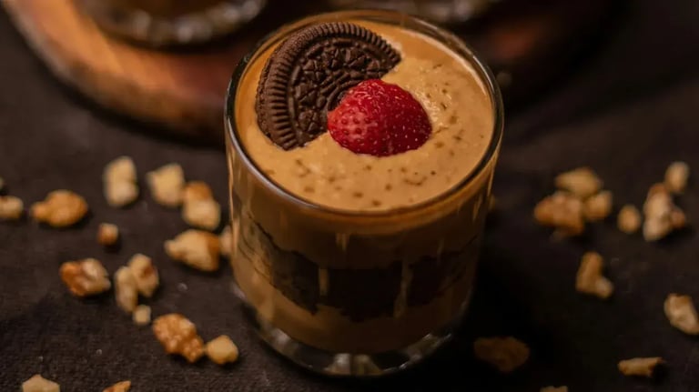 No-Bake Oreo Pudding with Cashew Topping in 6 Easy Steps