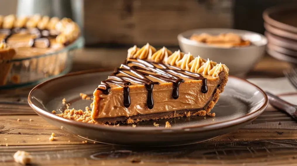 Chocolate Swirl Peanut Butter Pie