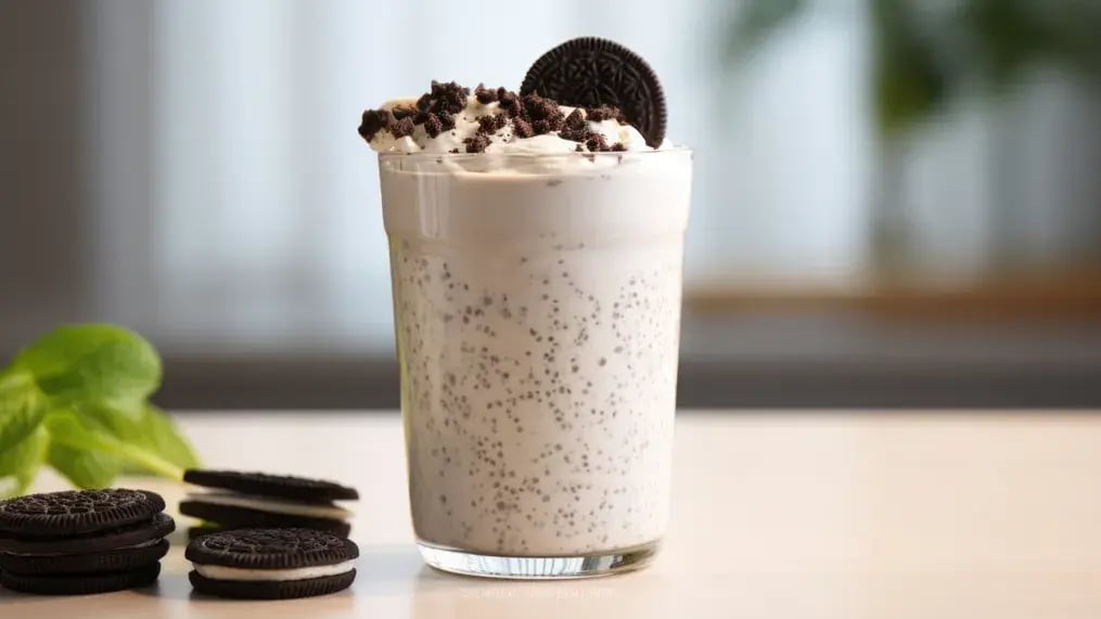 Oreo Milkshake with Crunchy Walnuts in 5 Minutes - Recipe for Oreo Milkshake with Walnuts